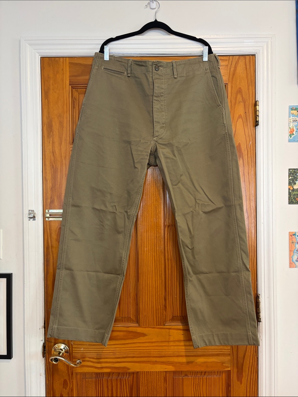 Buck Mason Service Twill green Slim Chino